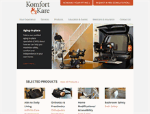 Tablet Screenshot of komfortkare.com